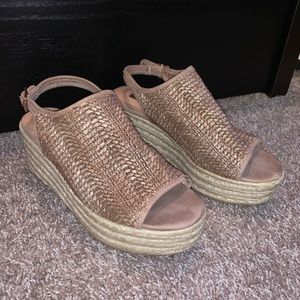 Woven STEVEN Courage Platform Heels - Sz 8M